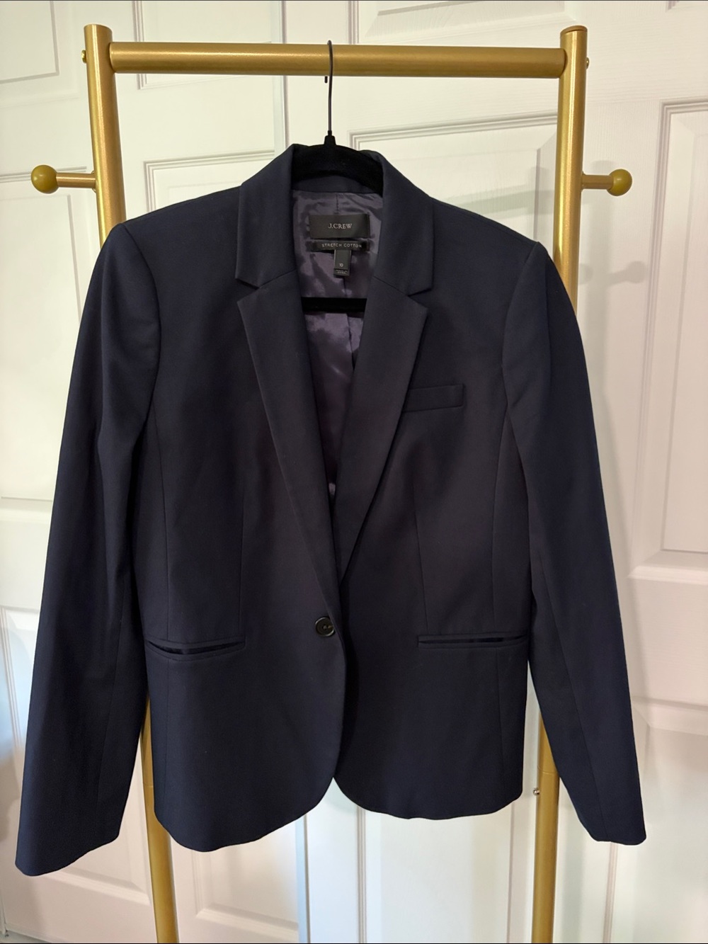 J. Crew Women's Navy Single-Button Blazer